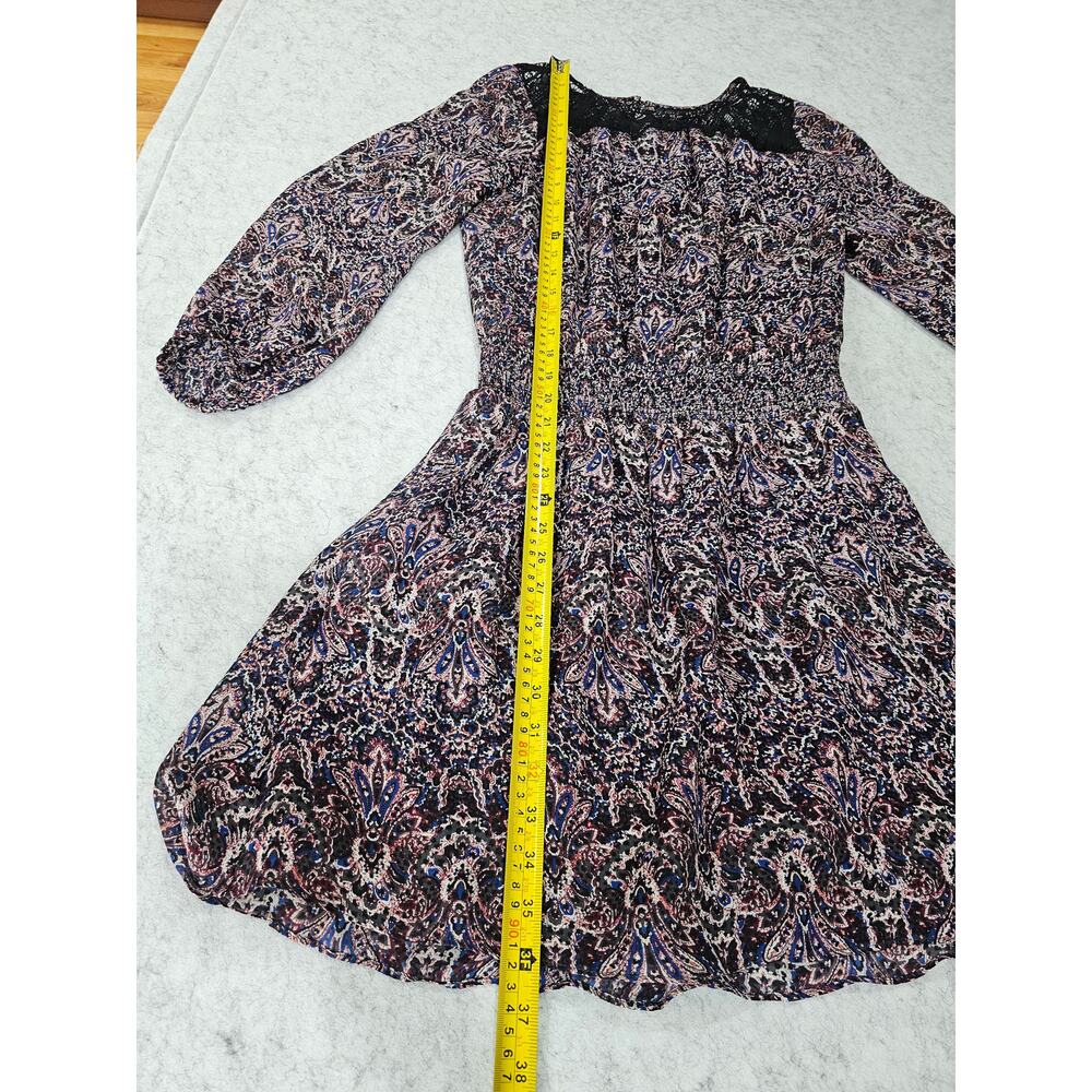 Joie Mini Dress, Black Lace, Elastic Waist, Womens Sz S - Picture 10 of 13